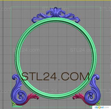 Round frame (RK_0736) 3D models for cnc